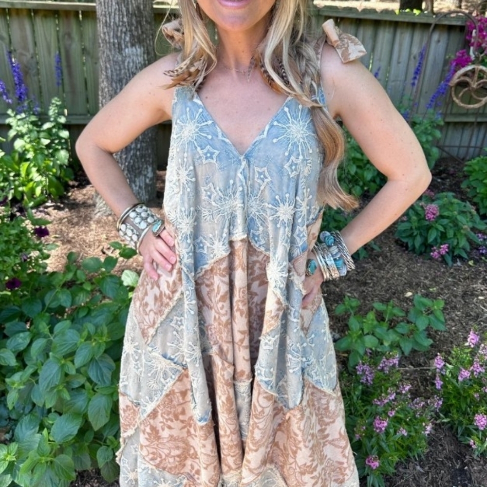 RB37 A Rare Bird Damask hand Embroidered Romper